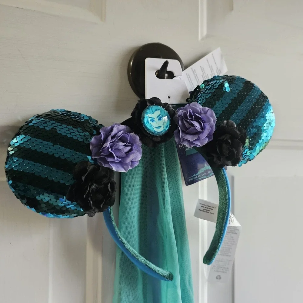 Disney Minnie Mouse The Main Attraction Haunted Mansion Ears Headband 10/12 NEW
